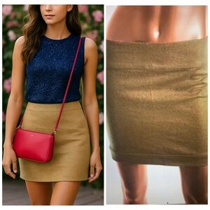 DVF Diane von new gold winter mini skirt 6